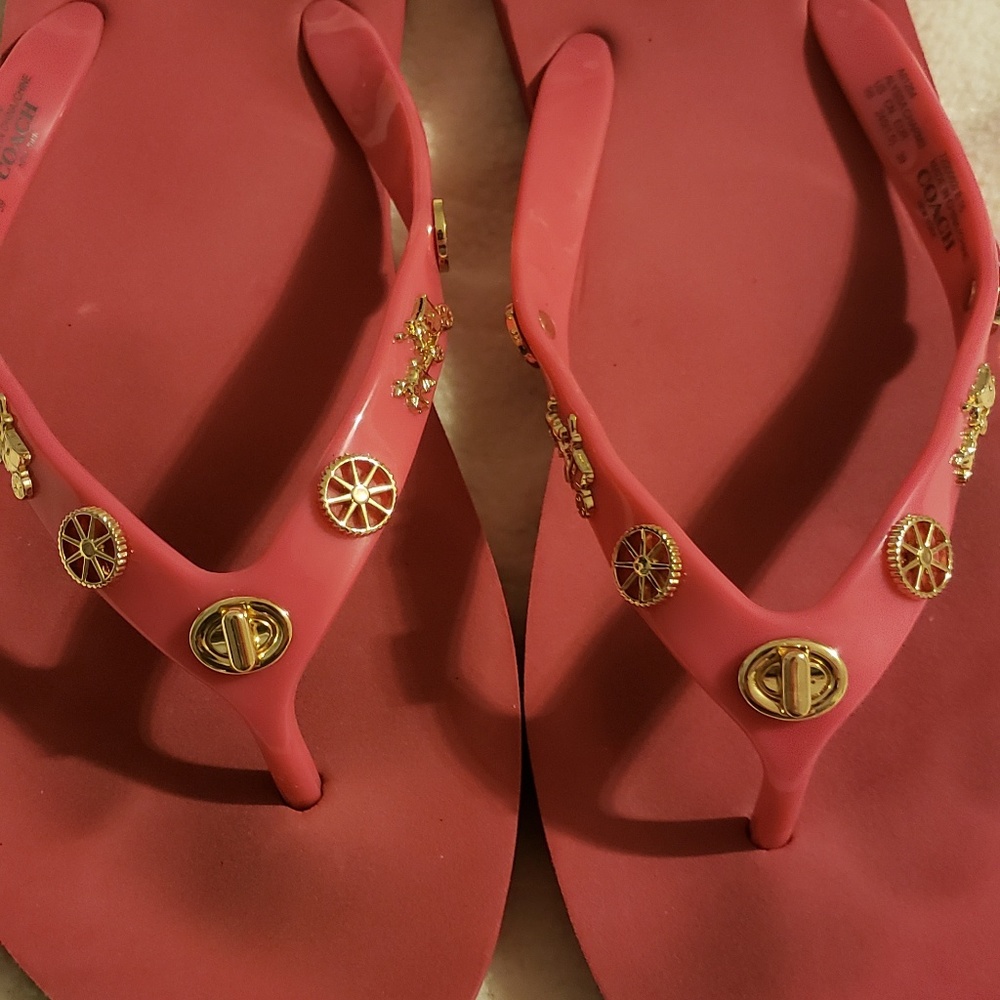 Coach flip flops